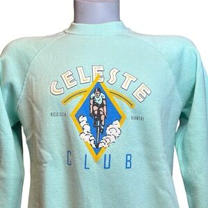 Vtg 80’s Celeste Bianchi Bicycle Club Sweater